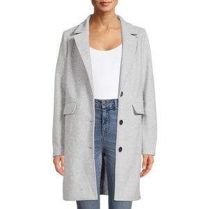 Tru Womens Faux Wool Dad Coat 